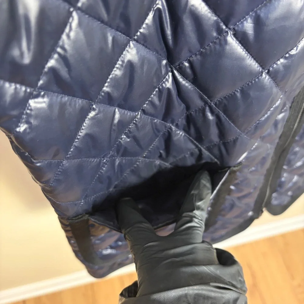 J.Crew Vest Mens XS Navy Blue Quilted Down Puffer Full Zip Lightweight Pockets